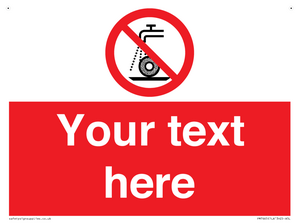 Custom prohibition Do not use for wet grinding